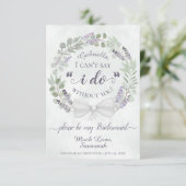 Eucalyptus & Lavender zijn mijn Bridesmaïde Kaart (Staand voorkant)