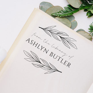 Eucalyptus Lead Persoonlijke Bibliotheek Boekstemp Rubberstempel