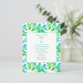 Eucalyptus Leaf Art Green Blauwgroen Dusty Blue We Briefkaart (Staand voorkant)