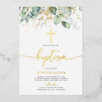 Eucalyptus Leaf Baptism Christening Folie