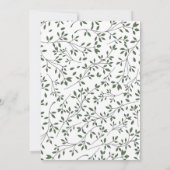 Eucalyptus Leaf Baptisme Invitation Kaart (Achterkant)