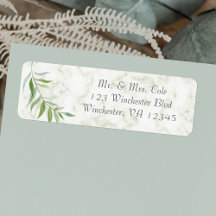 Eucalyptus Leaf Botanical Marble Wedding