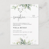 Eucalyptus Leaf Bruiloft Receptie Behuizing Kaart (Voorkant)