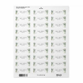 Eucalyptus Leaf Bruiloft Retouradres Label (Full Sheet)