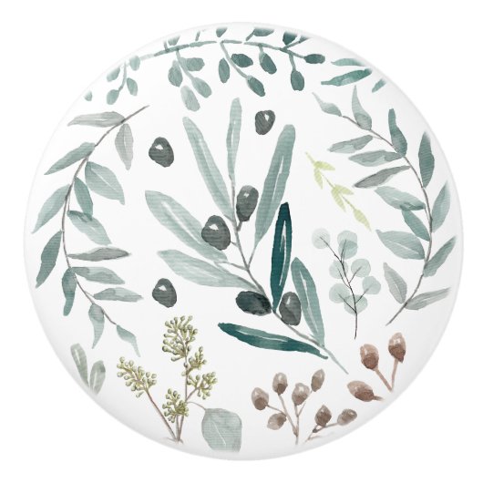 Eucalyptus Leaf Dep/Drawer Knop (Voorkant)