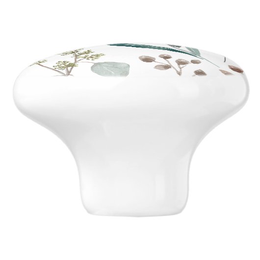 Eucalyptus Leaf Dep/Drawer Knop (Zijkant)