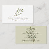 Eucalyptus Leaf Flower Essential Oils rusticated Visitekaartje (Voorkant / Achterkant)