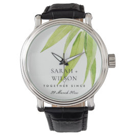 EUCALYPTUS LEAF FOLIAG BEWAREN DE DATUM VAN DE VER HORLOGE