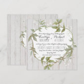 Eucalyptus Leaf Foliage Babys Breatal Floral White Kaart (Voorkant / Achterkant)