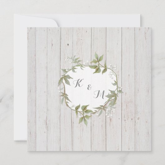 Eucalyptus Leaf Foliage Babys Breatal Floral White Kaart (Achterkant)