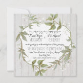 Eucalyptus Leaf Foliage Babys Breatal Floral White Kaart (Voorkant)