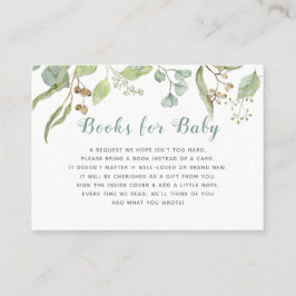 Eucalyptus Leaf Foliage Boho Books for Baby Visitekaartje