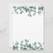Eucalyptus Leaf Foliage Modern Wedding Kaart (Achterkant)