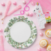 Eucalyptus Leaf Gold Glitter Greenery Wedding Papieren Bordje (Feest)