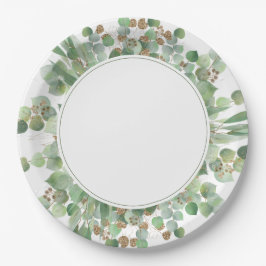 Eucalyptus Leaf Gold Glitter Greenery Wedding Papieren Bordje
