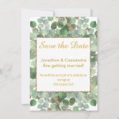 EUCALYPTUS LEAF GOLD SAGE SQUARE BEWAREN DE DATUM (Voorkant)