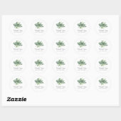 Eucalyptus Leaf Natuur Greenery Script Hartelijk d Ronde Sticker (Vel)