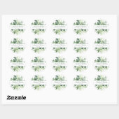 Eucalyptus Leaf Natuur Greenery Script Ronde Sticker (Vel)