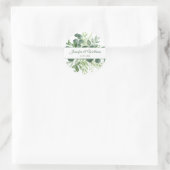 Eucalyptus Leaf Natuur Greenery Script Ronde Sticker (Tas)