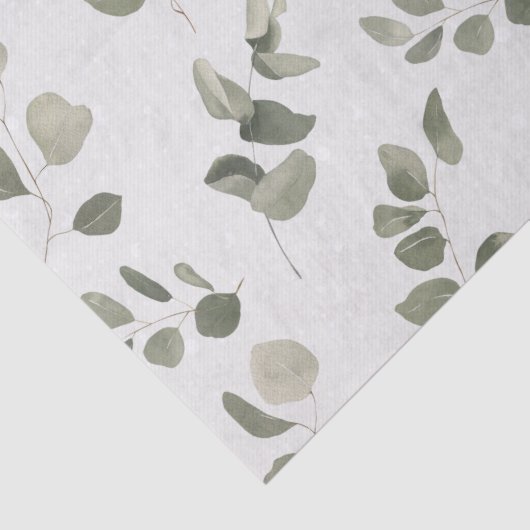 Eucalyptus Leaf op Cream Fleck Naadloos Tissuepapier (Detail)