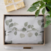 Eucalyptus Leaf op Cream Fleck Naadloos Tissuepapier (Geschenk)
