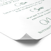 Eucalyptus Leaf Simple Botanical WedBar Menu Poster (Hoek)