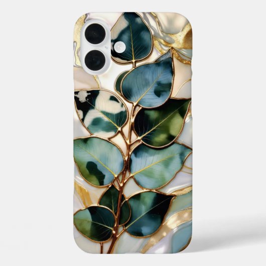Eucalyptus Leaf Stained Glass Phone Case (Achterkant)