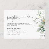 Eucalyptus Leaf Trouwkamer Kaart (Voorkant)