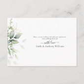 Eucalyptus Leaf Trouwkamer Kaart (Achterkant)