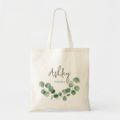 Eucalyptus leaf Weddenschap Bridesmaid Tote Bag (Voorkant)