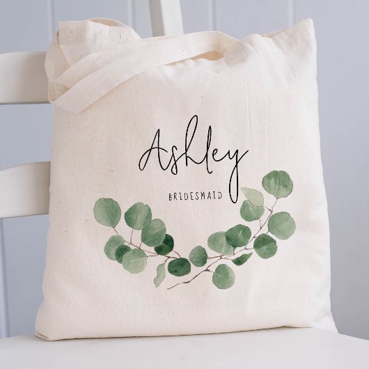 Eucalyptus leaf Weddenschap Bridesmaid Tote Bag