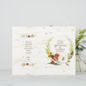 Eucalyptus Leaf Wreath Modern Ceremony Programme (Staand voorkant)