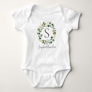Eucalyptus Leafy Wreatsnaam Baby Romper
