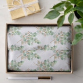 Eucalyptus Leaves and Branches Watercolor Pattern  Tissuepapier (Geschenk)