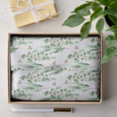 Eucalyptus Leaves and Branches Watercolor Pattern  Tissuepapier (Geschenk)