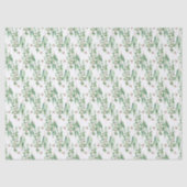Eucalyptus Leaves and Branches Watercolor Pattern  Tissuepapier (Voorkant)