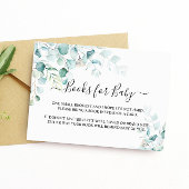 Eucalyptus Leaves Baby shower Book for Baby Informatiekaartje