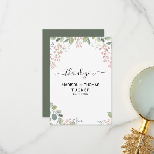 Eucalyptus Leaves Bedankt voor je creditcard (Voorkant / Achterkant in situ)