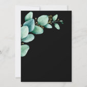 Eucalyptus Leaves Black Weddenschap Kaart (Achterkant)