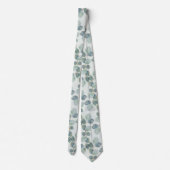 Eucalyptus Leaves Botanical Grooms Necktie Stropdas (Achterkant)