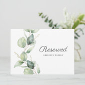 Eucalyptus Leaves Botanical Weddenschap Reserved S (Staand voorkant)