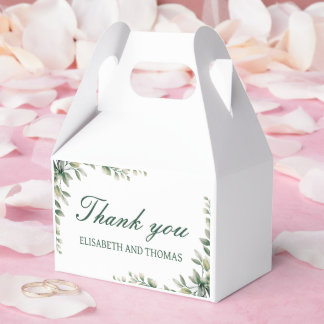 Eucalyptus leaves botanical wedding favour box  bedankdoosjes