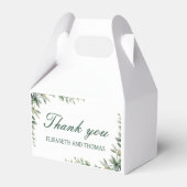 Eucalyptus leaves botanical wedding favour box  bedankdoosjes (Voorkant Zijde)
