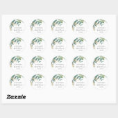 Eucalyptus Leaves Bridal Brunch Ronde Sticker (Vel)