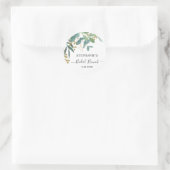 Eucalyptus Leaves Bridal Brunch Ronde Sticker (Tas)