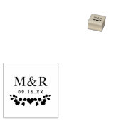 Eucalyptus Leaves Couples Monogram Rubberstempel (Gestempeld)