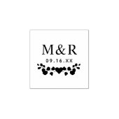 Eucalyptus Leaves Couples Monogram Rubberstempel (Afrduk)