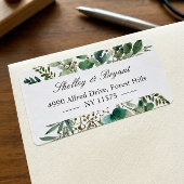 Eucalyptus Leaves Elegant Greenery Address Label