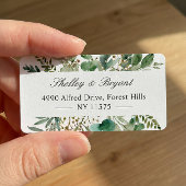 Eucalyptus Leaves Elegant Greenery Address Label