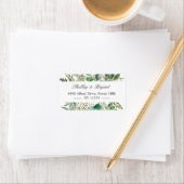 Eucalyptus Leaves Elegant Greenery Address Label (Insitu)